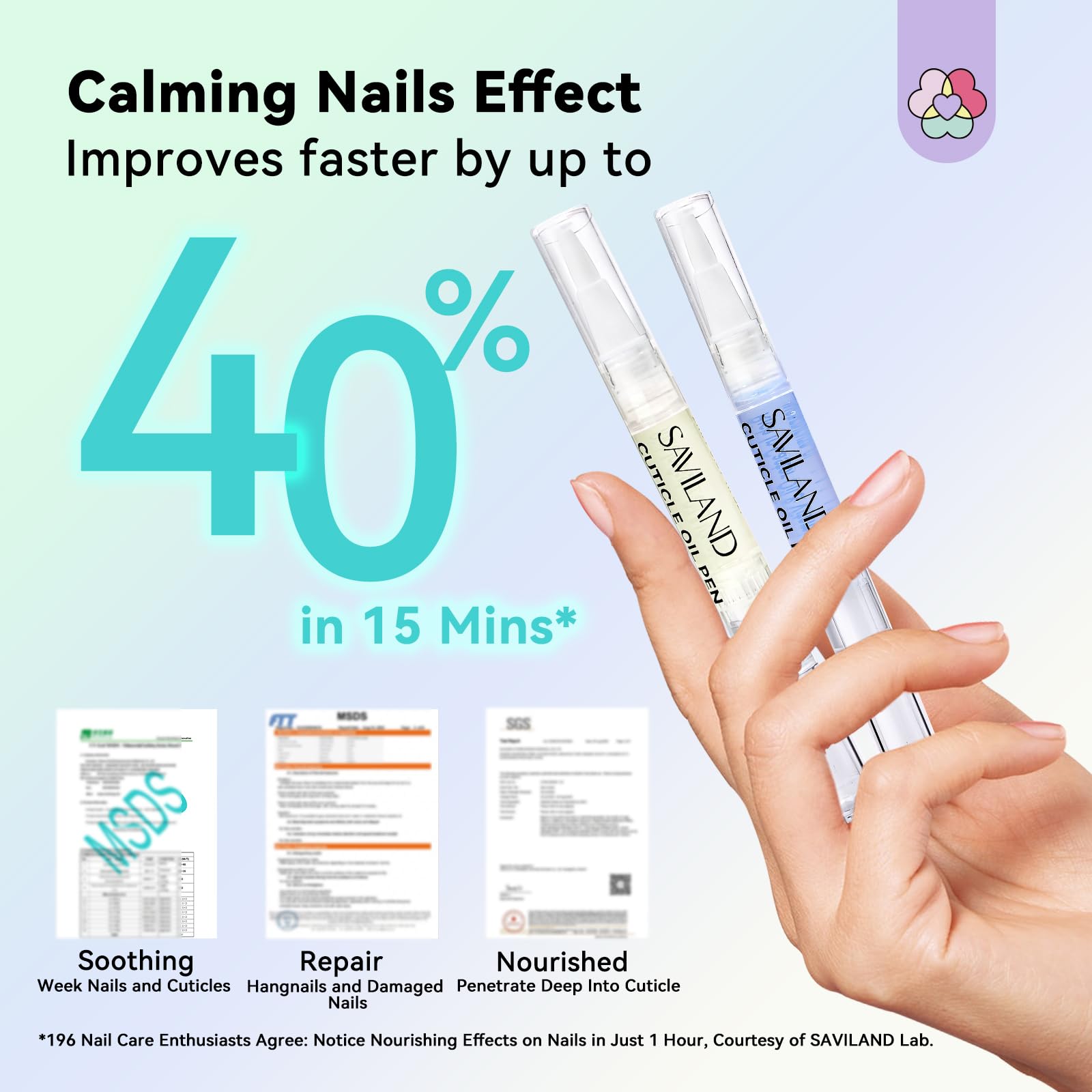 Six pack of Saviland nail growth serum pens