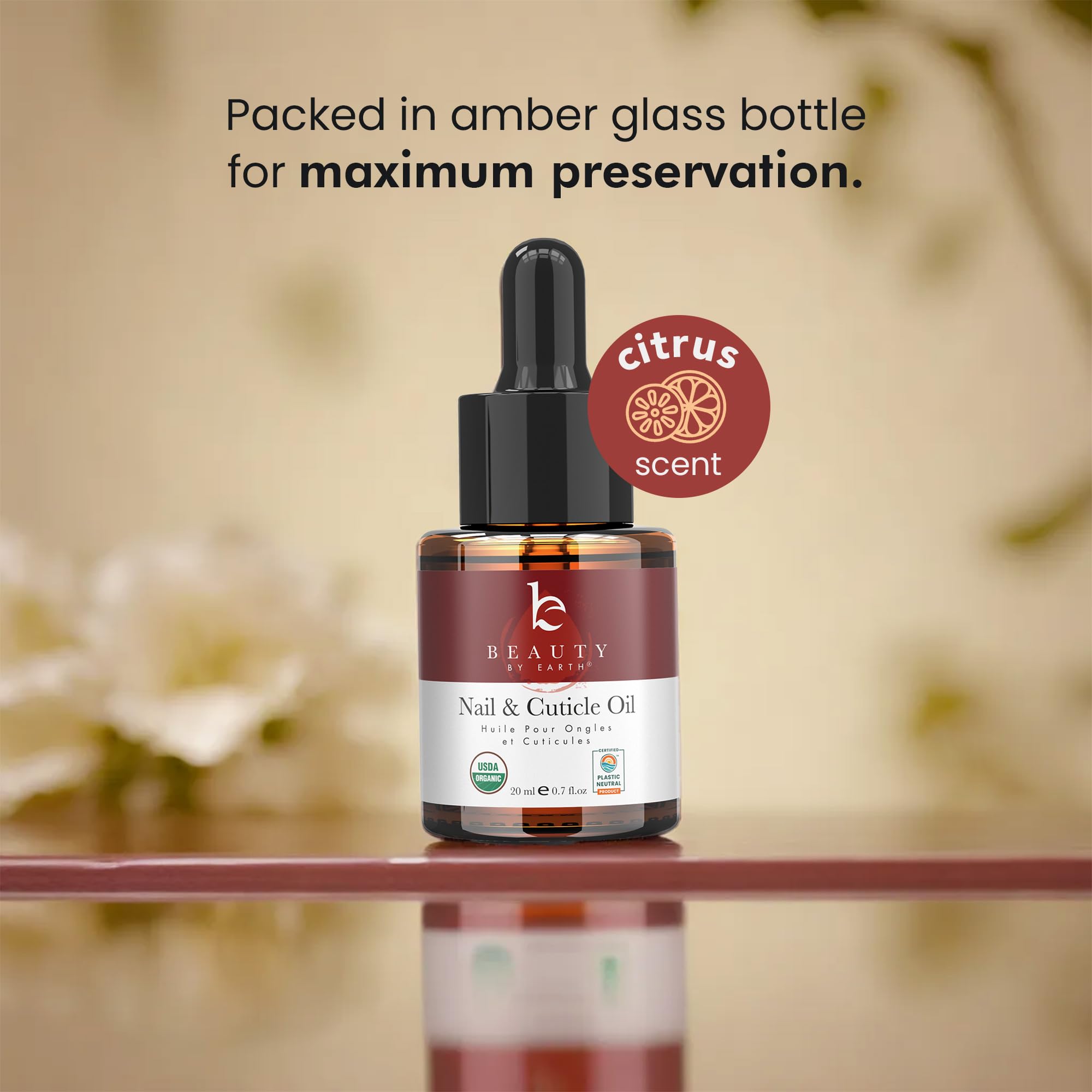 Applying organic cuticle oil to fingernails for strength