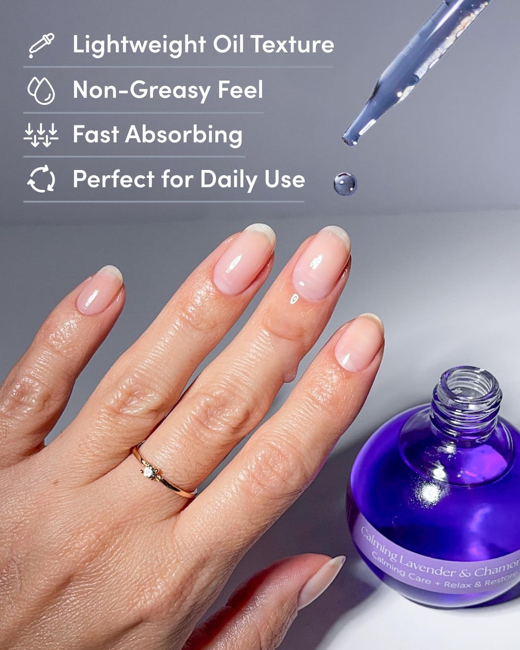 Ella Mila 2.3 fluid ounce nail care bottle profile