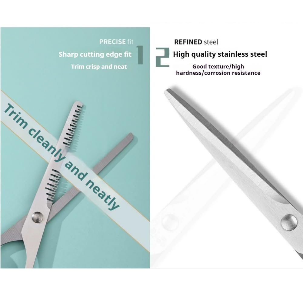 TIKMNO pink thinning shears with teeth for hair texturizing and volume reduction