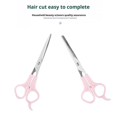 TIKMNO imported hair shears set packaging showing complete kit contents for home haircutting