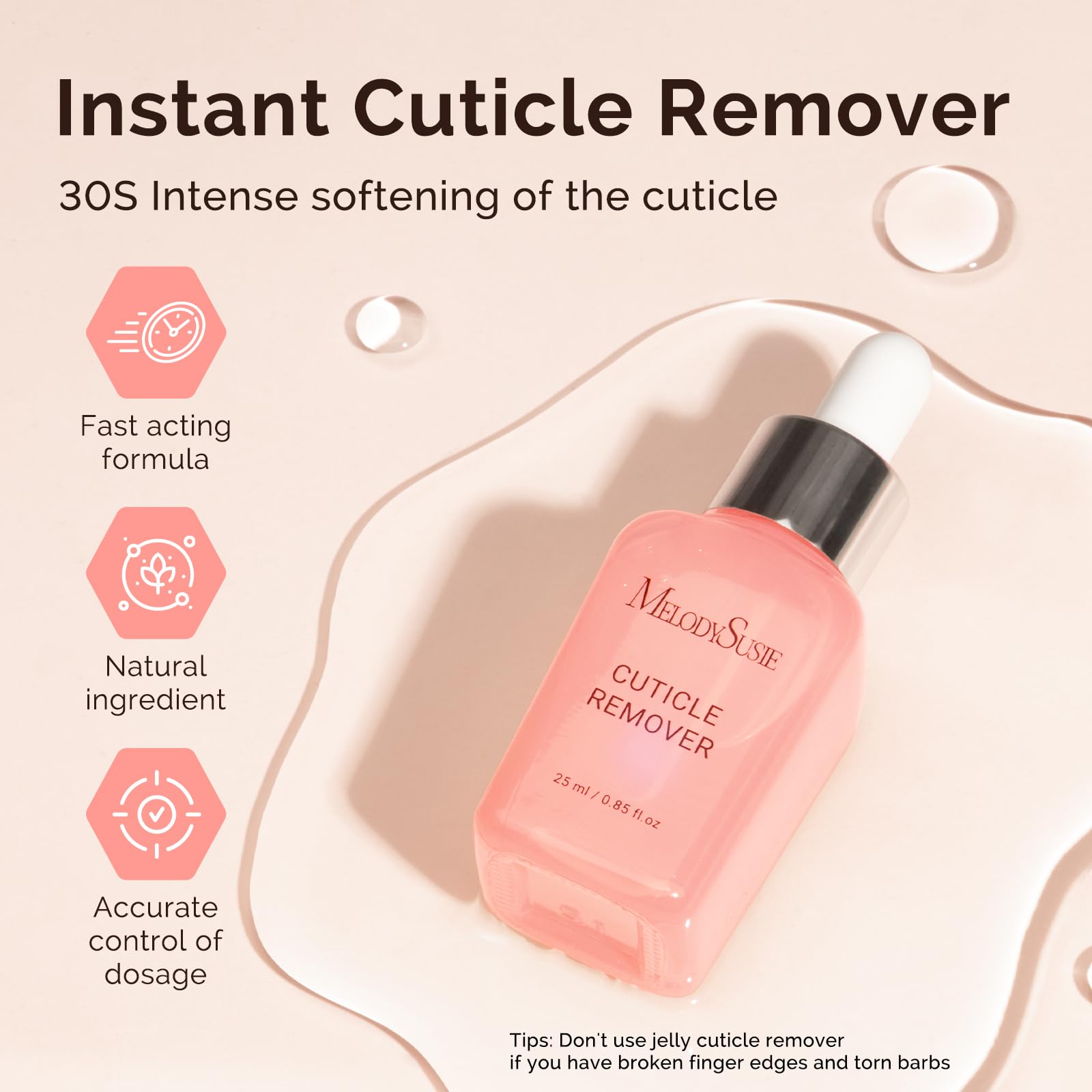 MelodySusie 25ml cuticle care set packaging details