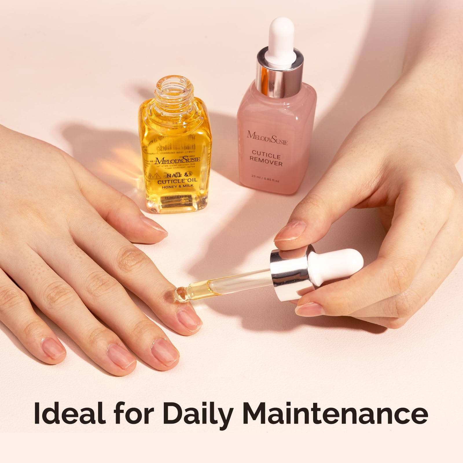 Healthy hydrated cuticles after using MelodySusie care kit