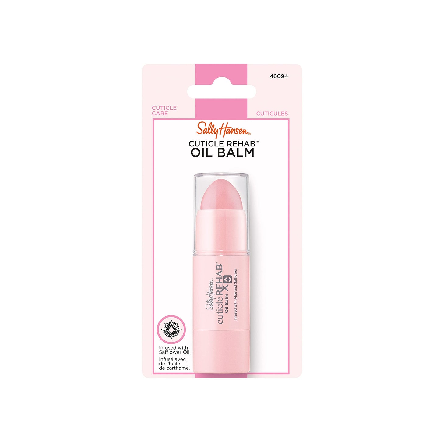 Application of Sally Hansen cuticle oil balm on hand