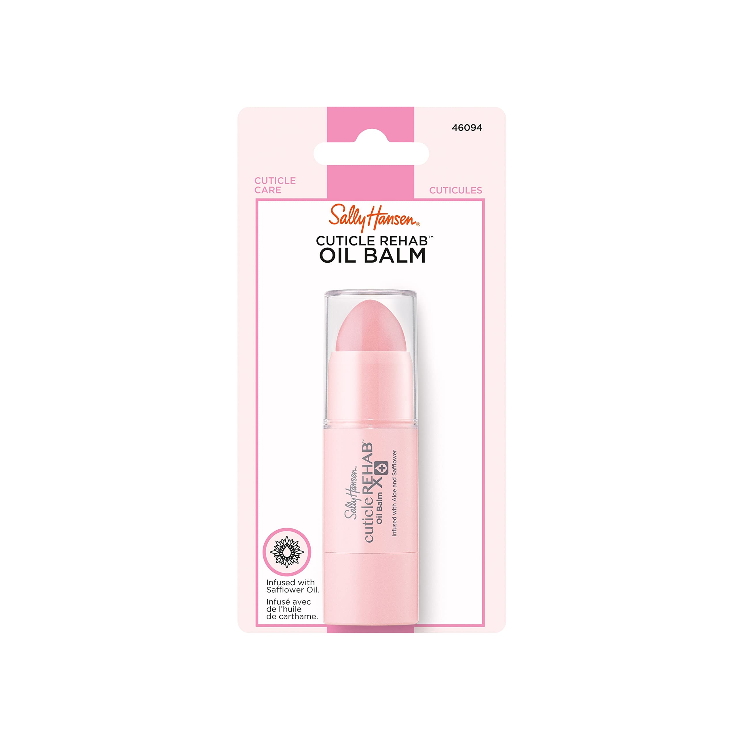 Application of Sally Hansen cuticle oil balm on hand