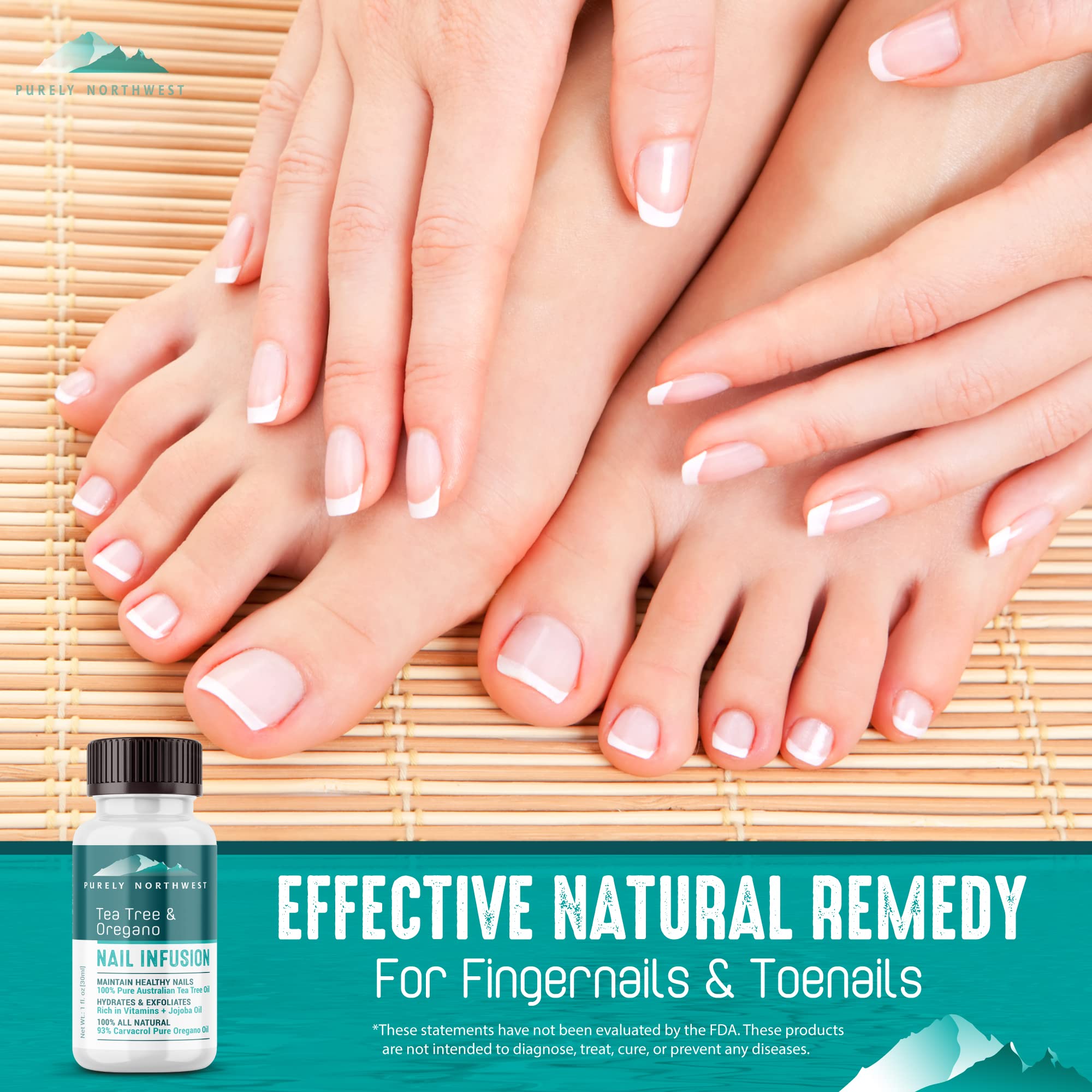 Purely Northwest nail repair solution bottle with applicator