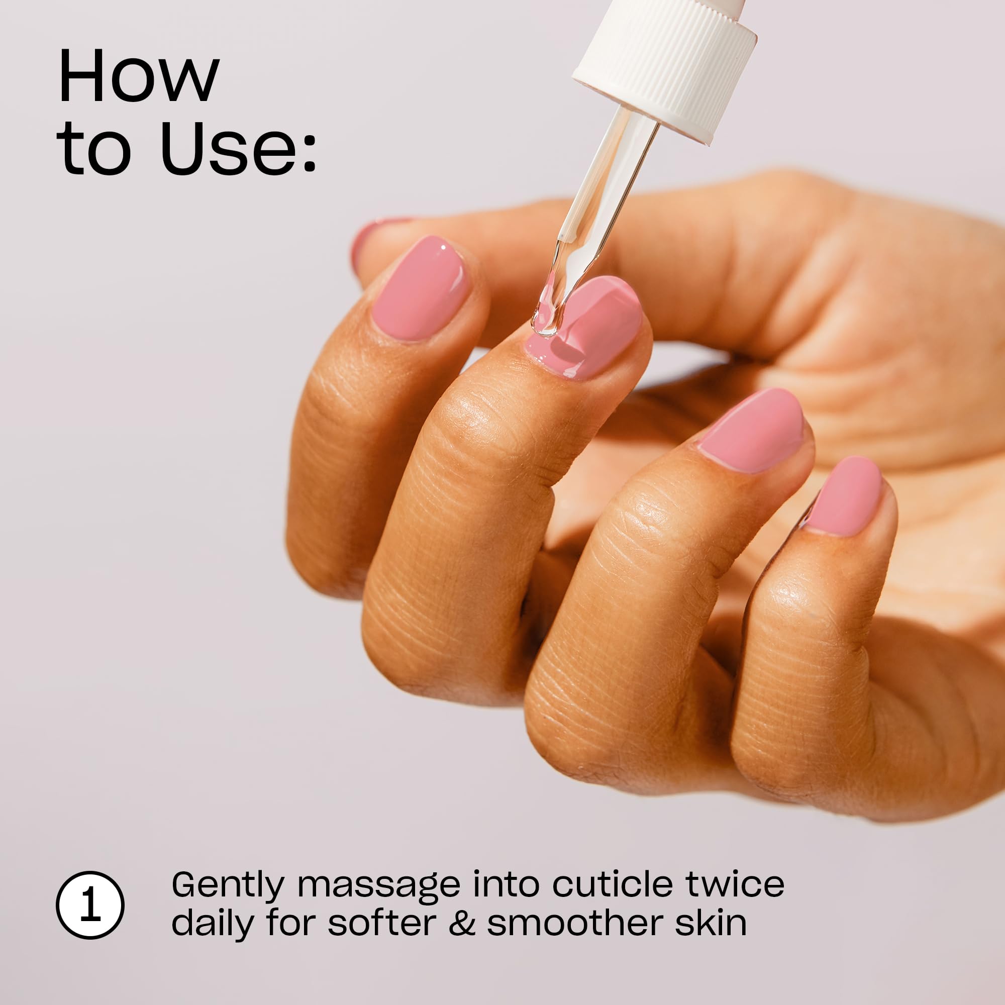 Hand applying OPI ProSpa nourishing cuticle oil