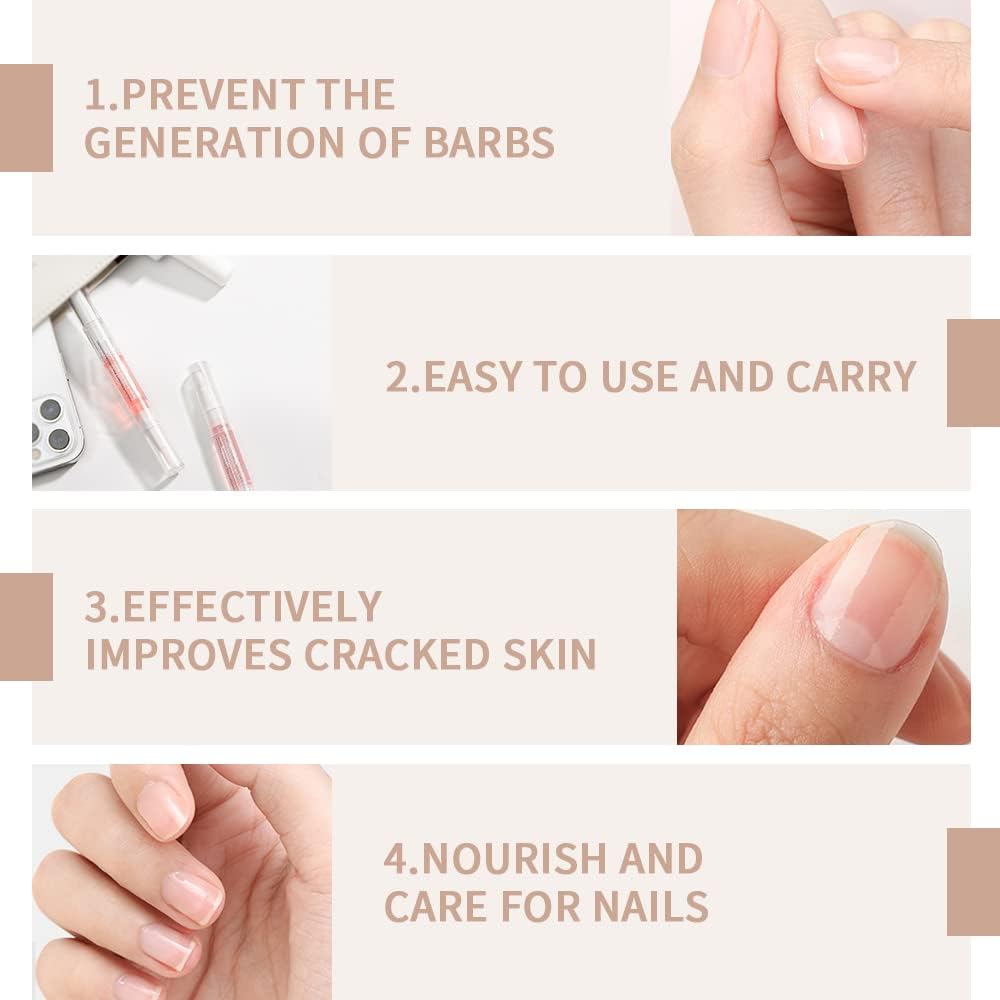 Close up of cuticle oil pen dispensing nourishing oil