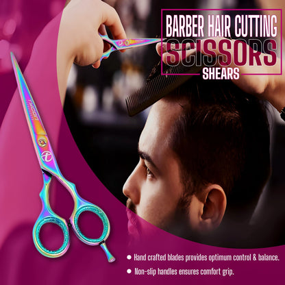Tycon Instruments six point five inch hairdressing shears being adjusted with the tension screw