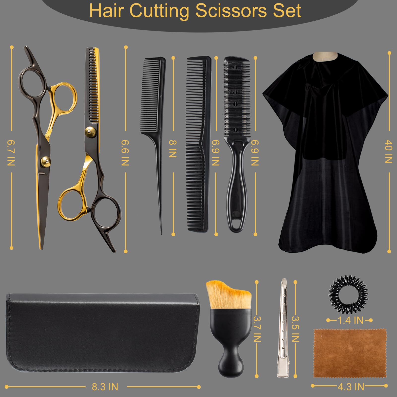 Lengnoyp professional thinning shears with teeth for hair texturizing and blending