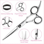 Ergonomic handle design of imported salon scissors showcasing comfortable finger rests