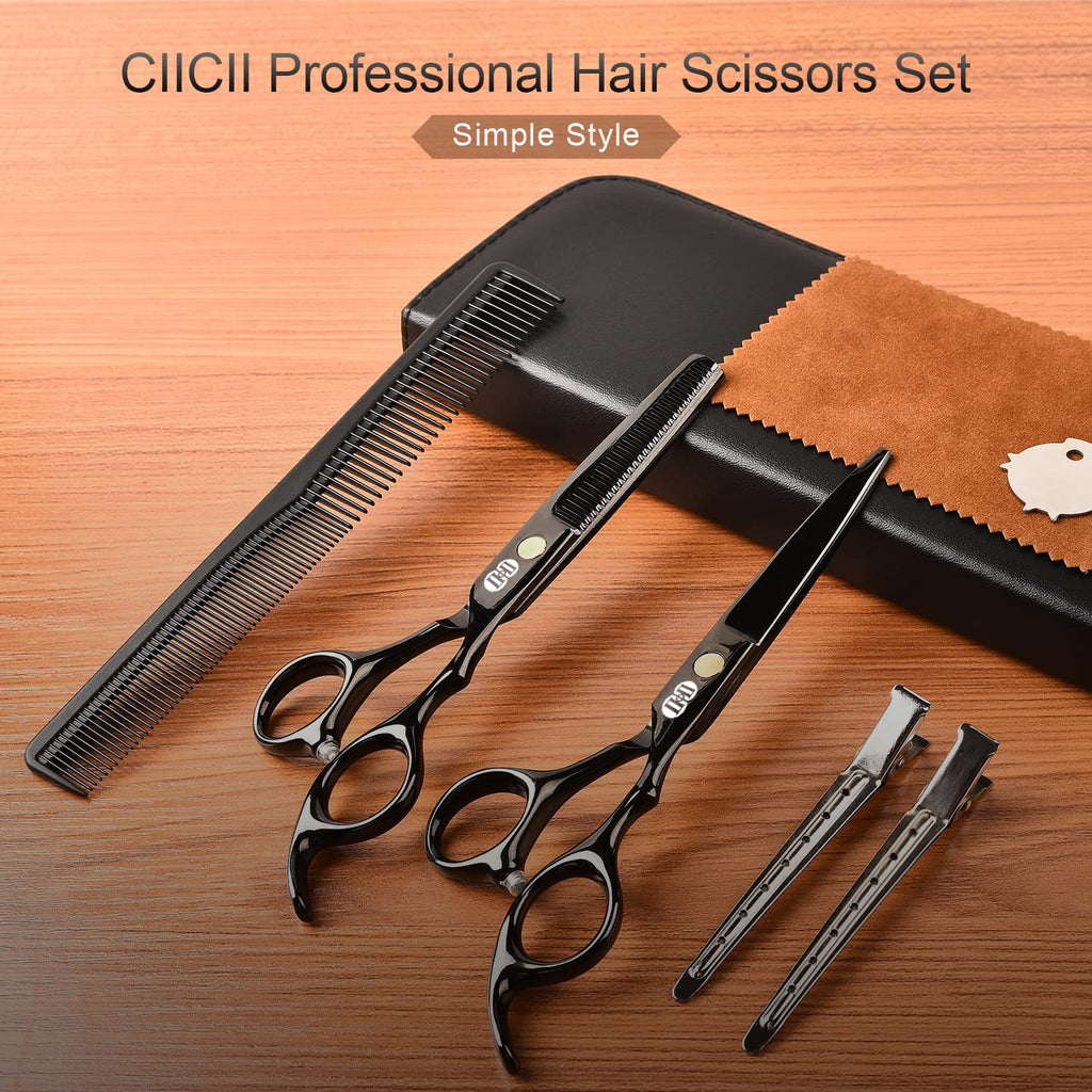Full packaging of the imported CIICII professional hair cutting kit for salon and home grooming