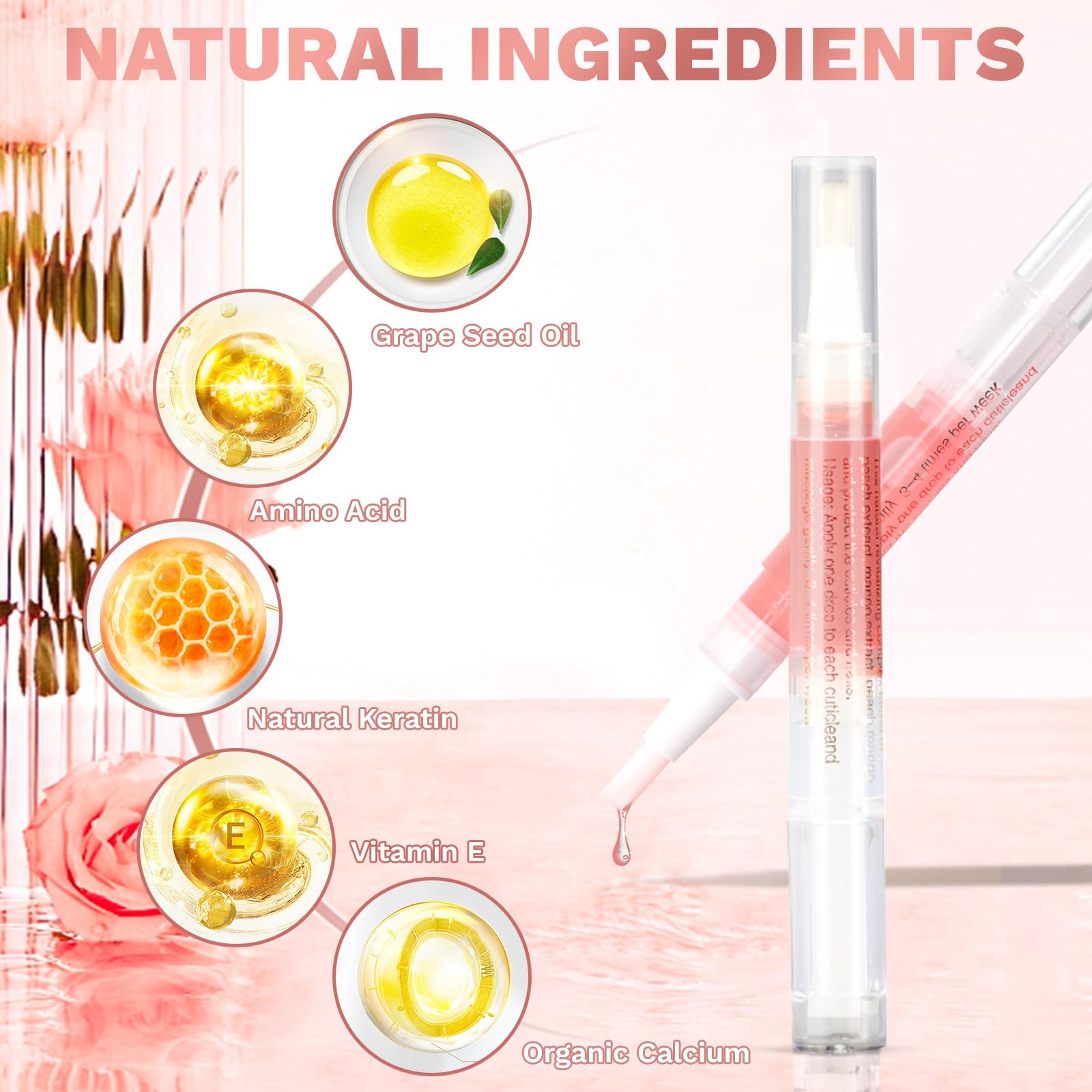 Two pack Meschett nail cuticle oil pens for healthy nails