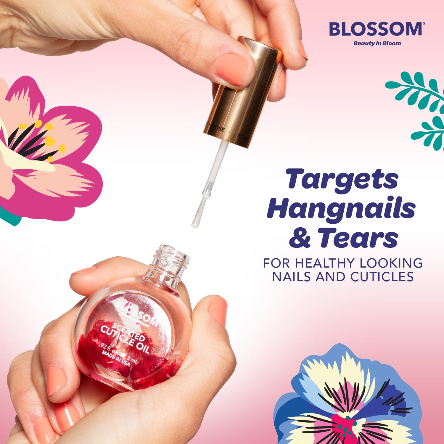 Authentic Blossom USA imported nail care oil for dry cuticles