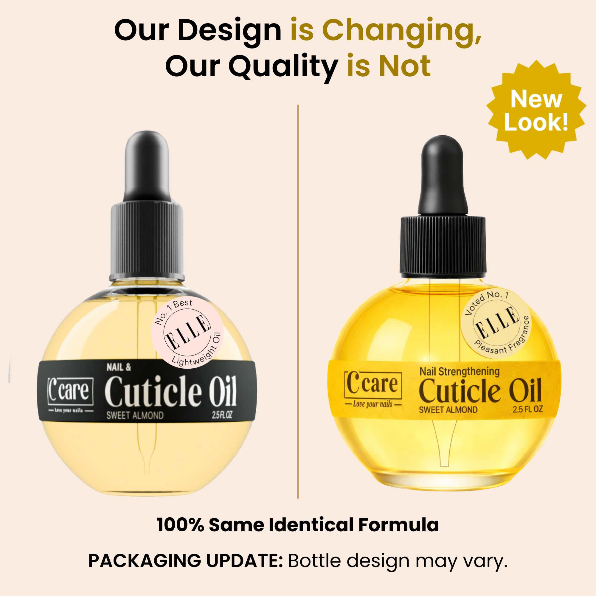 C Care nail oil bottle with dropper and brush accessories