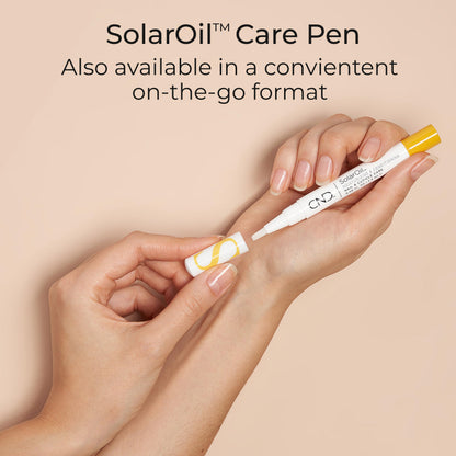 CND SolarOil bottle with white cap and product label