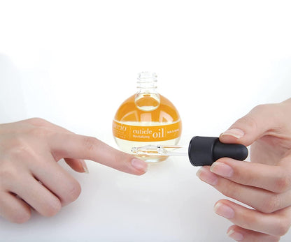 Professional nail care set featuring Cuccio Milk and Honey oil