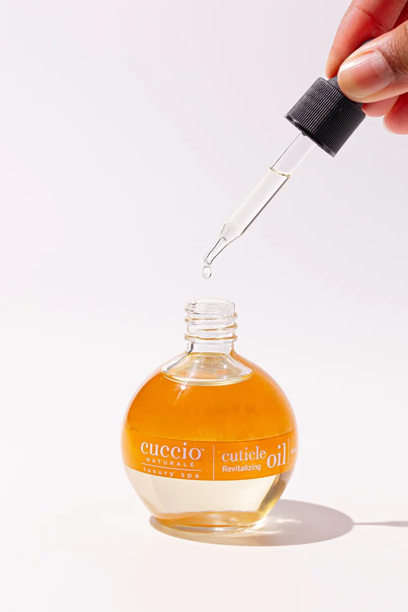 Back label of Cuccio Naturale oil showing ingredients and directions