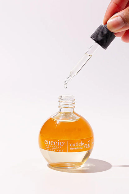 Back label of Cuccio Naturale oil showing ingredients and directions