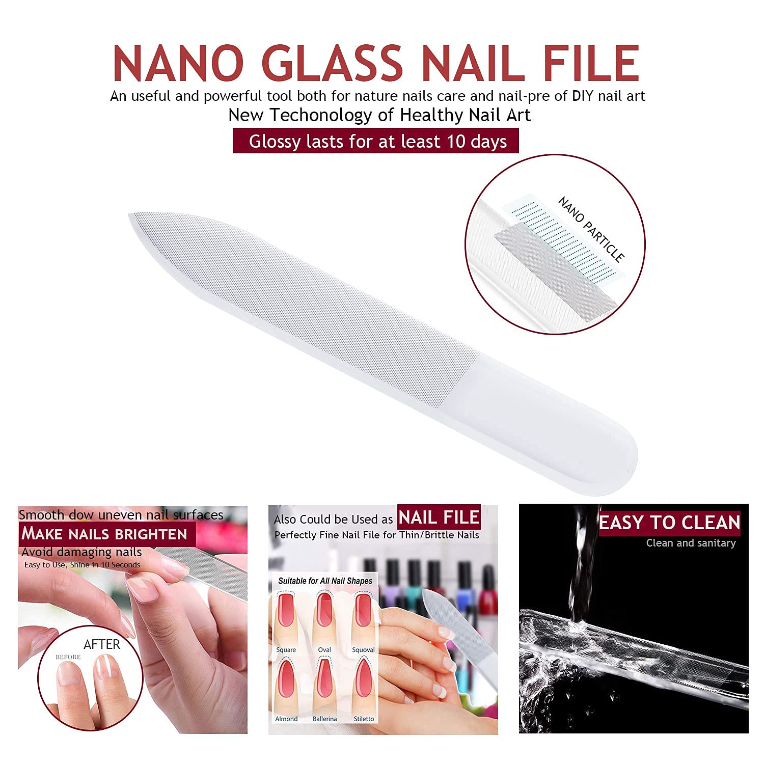 Top view of Hantekas 5-in-1 manicure set travel case