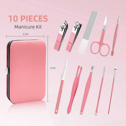 Andrea manicure kit stainless steel tools inside case