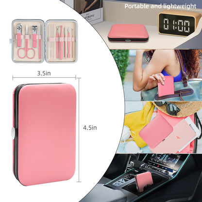 Portable pink travel case for Andrea manicure set