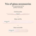 Glass nail buffer tool for natural shine in Manucurist tube set