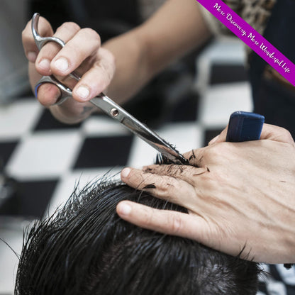 Coolala premium hairdressing razor shears side view demonstrating lightweight and balanced build.