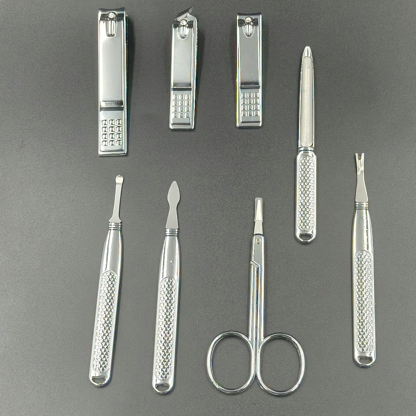 Interior view of Melyfi grooming kit showing organized tools