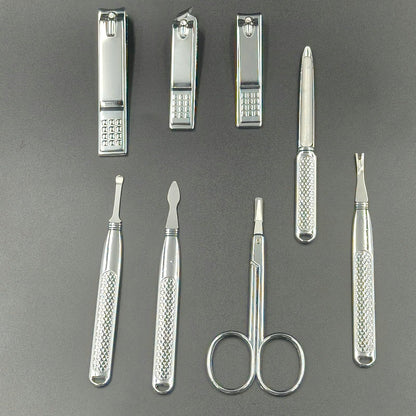 Interior view of Melyfi grooming kit showing organized tools
