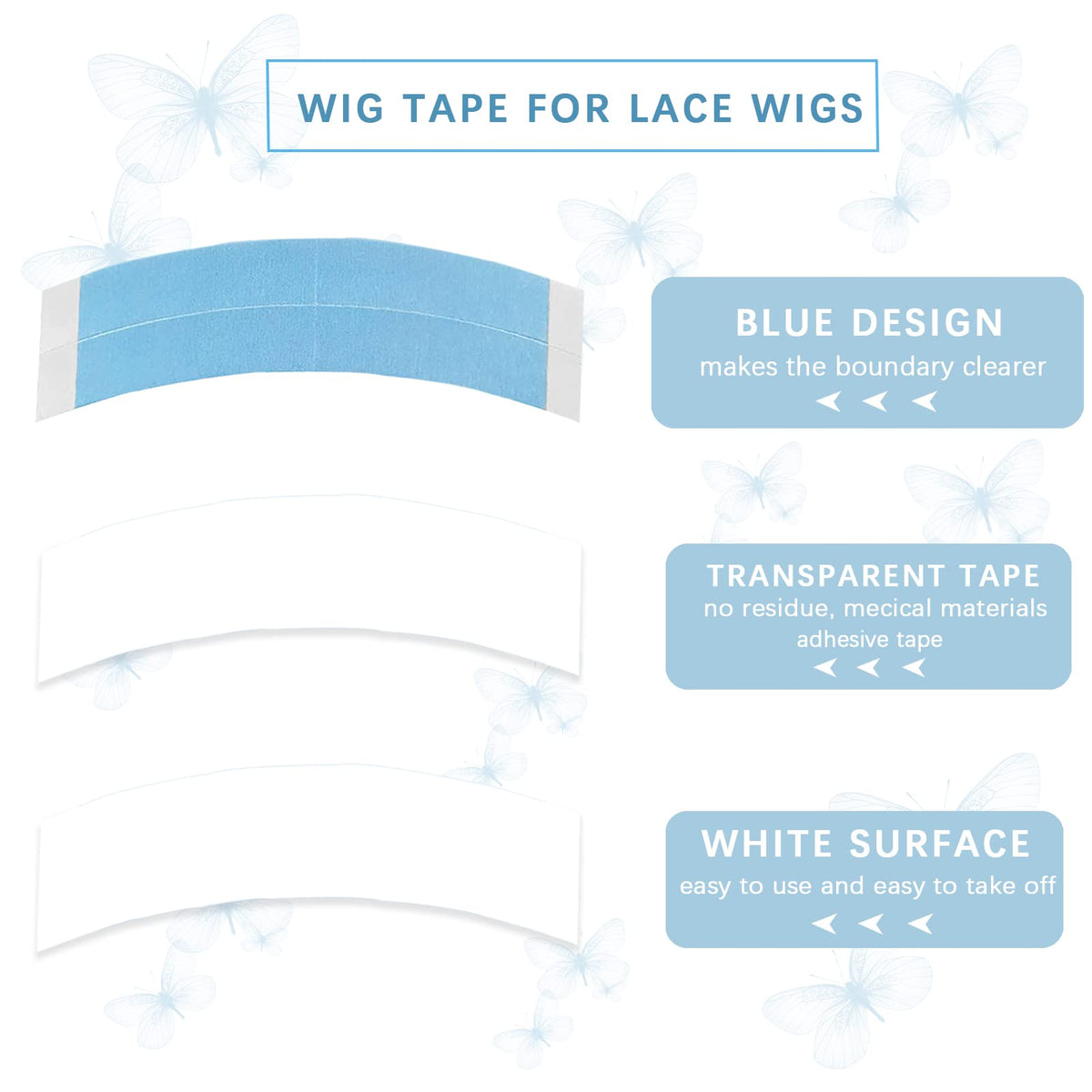 Goiple wig installation set including elastic melting band and rat tail comb