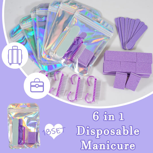 Bebbtii 18-piece nail prep tool set with files and buffers