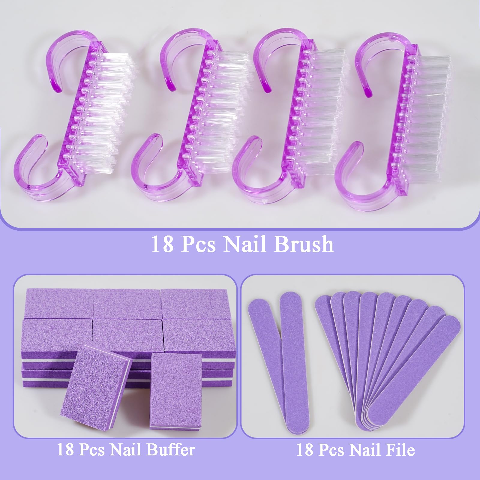 Bebbtii press on nail tool kit inside purple storage bag