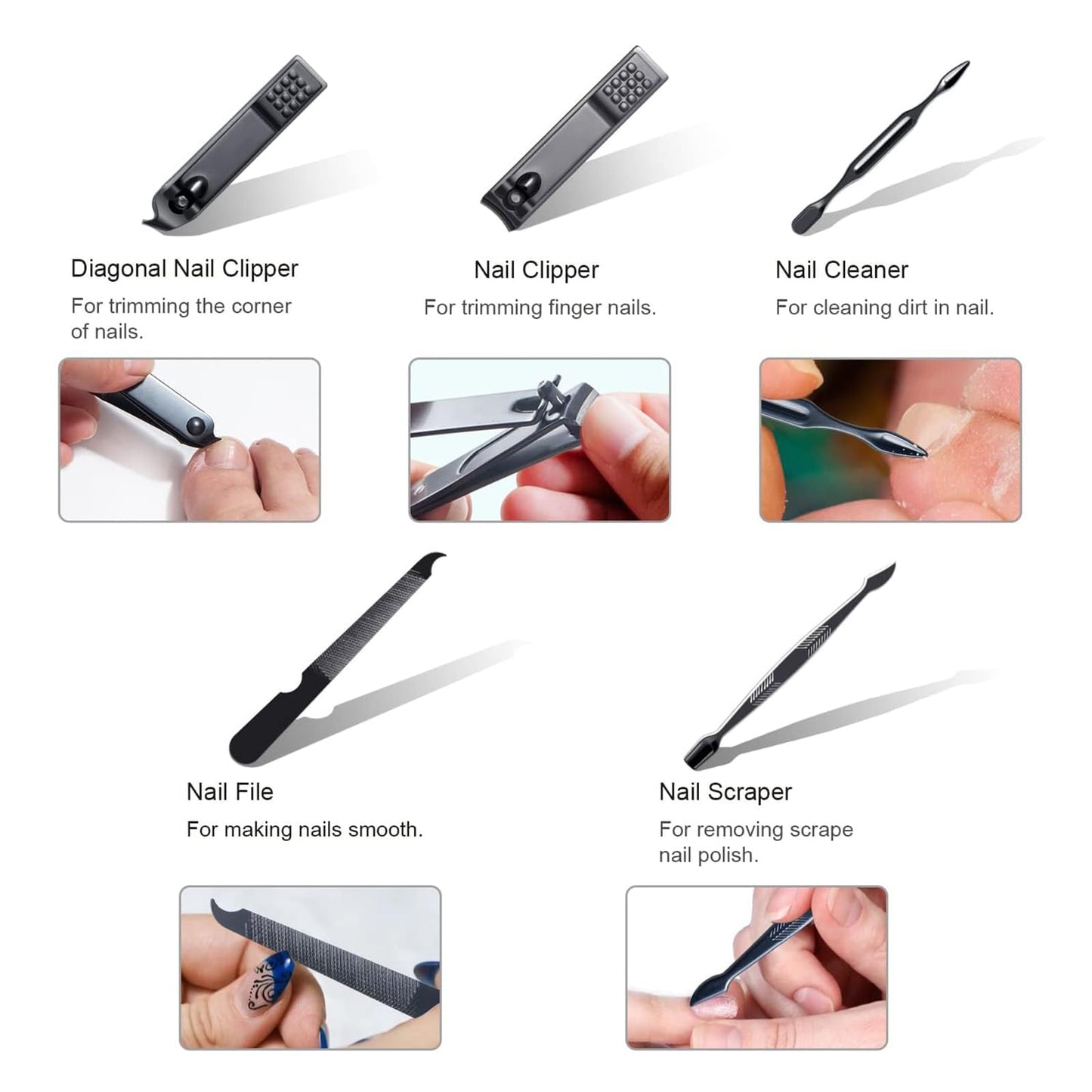 Yelona manicure set closed travel case