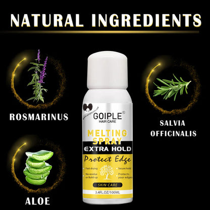 Glueless lace bond adhesive spray bottle displaying sweet melon scent label details