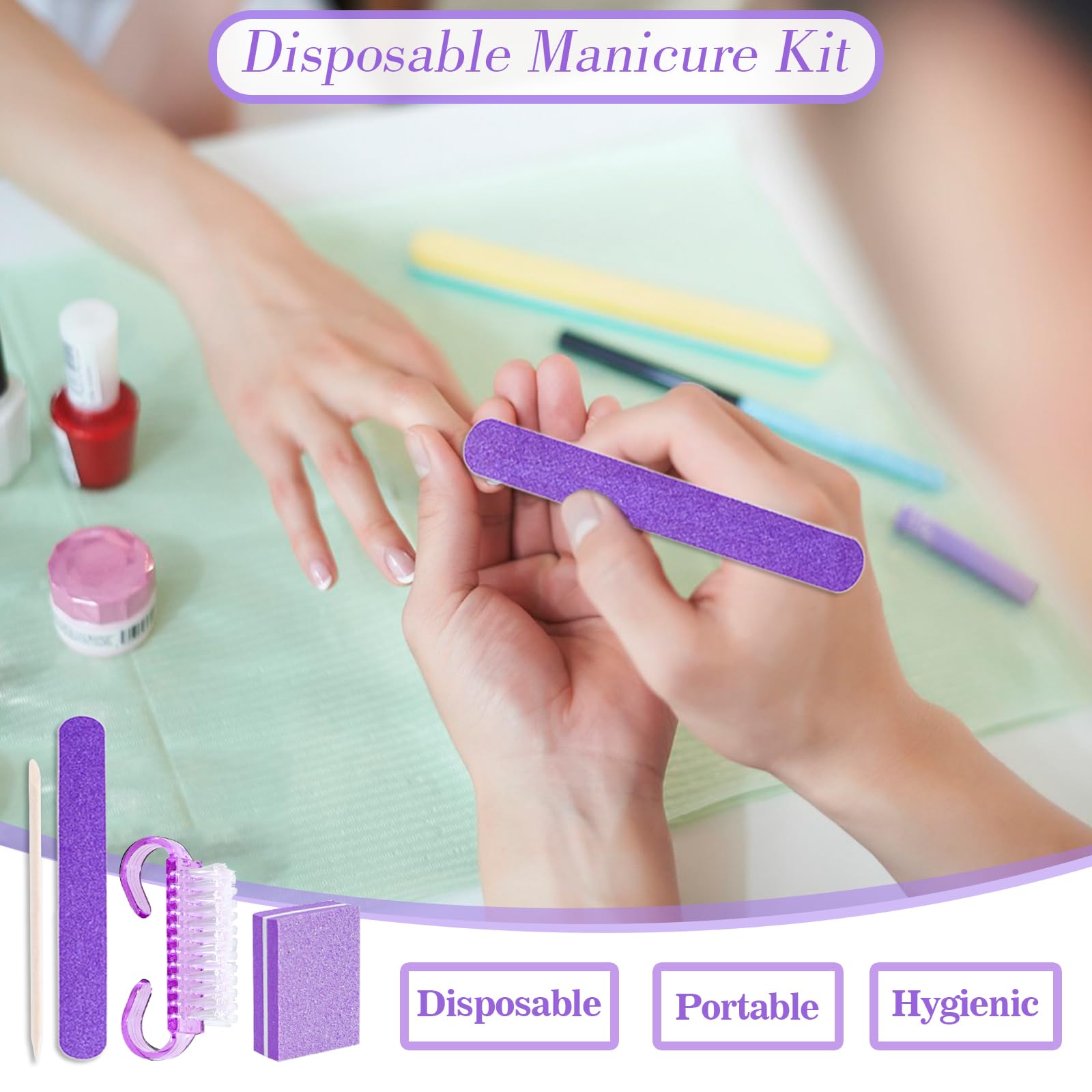Close up of handle grip brush for nail cleaning