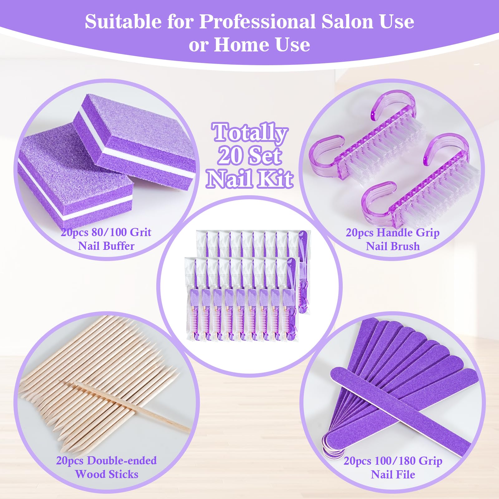 Mini nail buffer and nail file for professional grooming