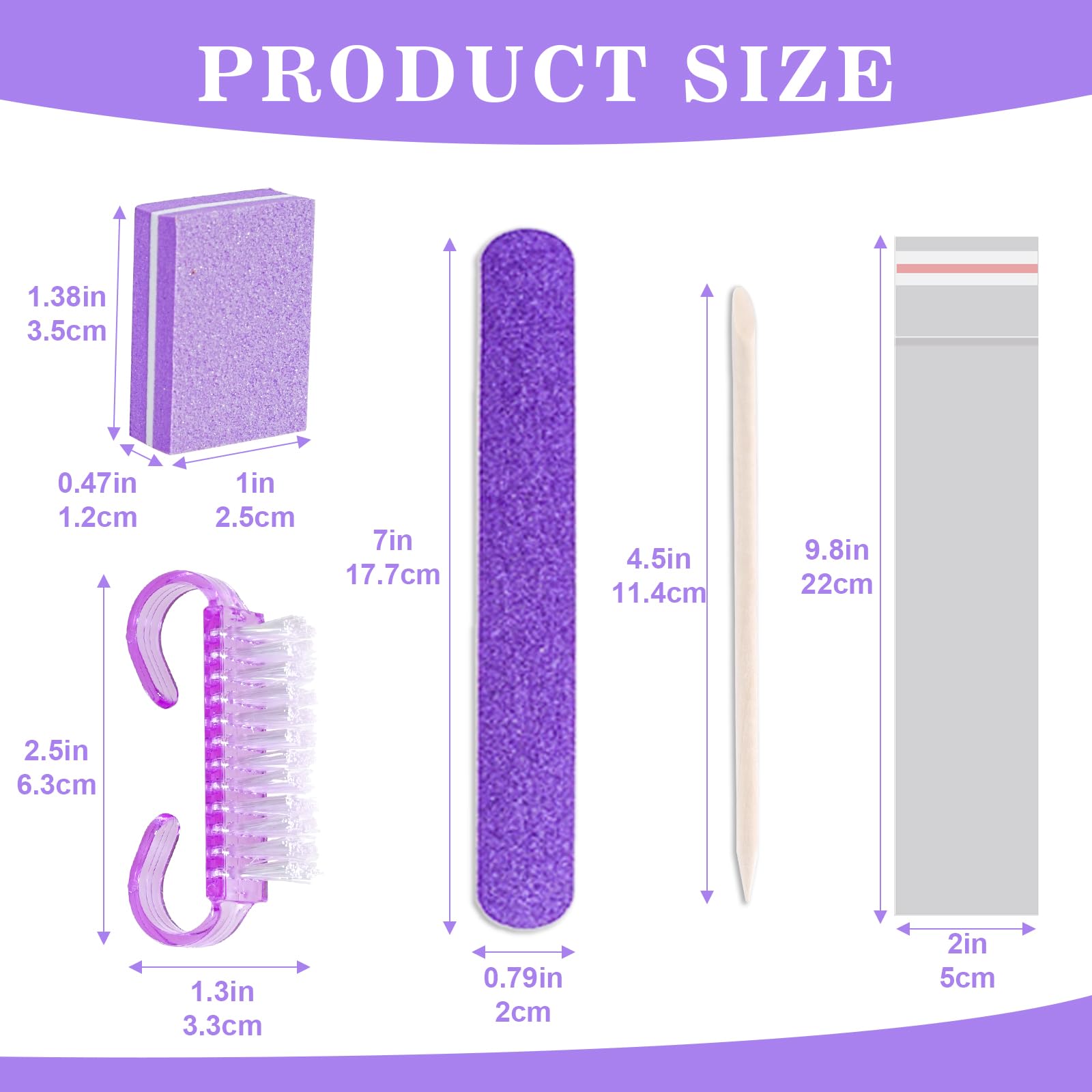 Travel-friendly disposable manicure kit organized for use