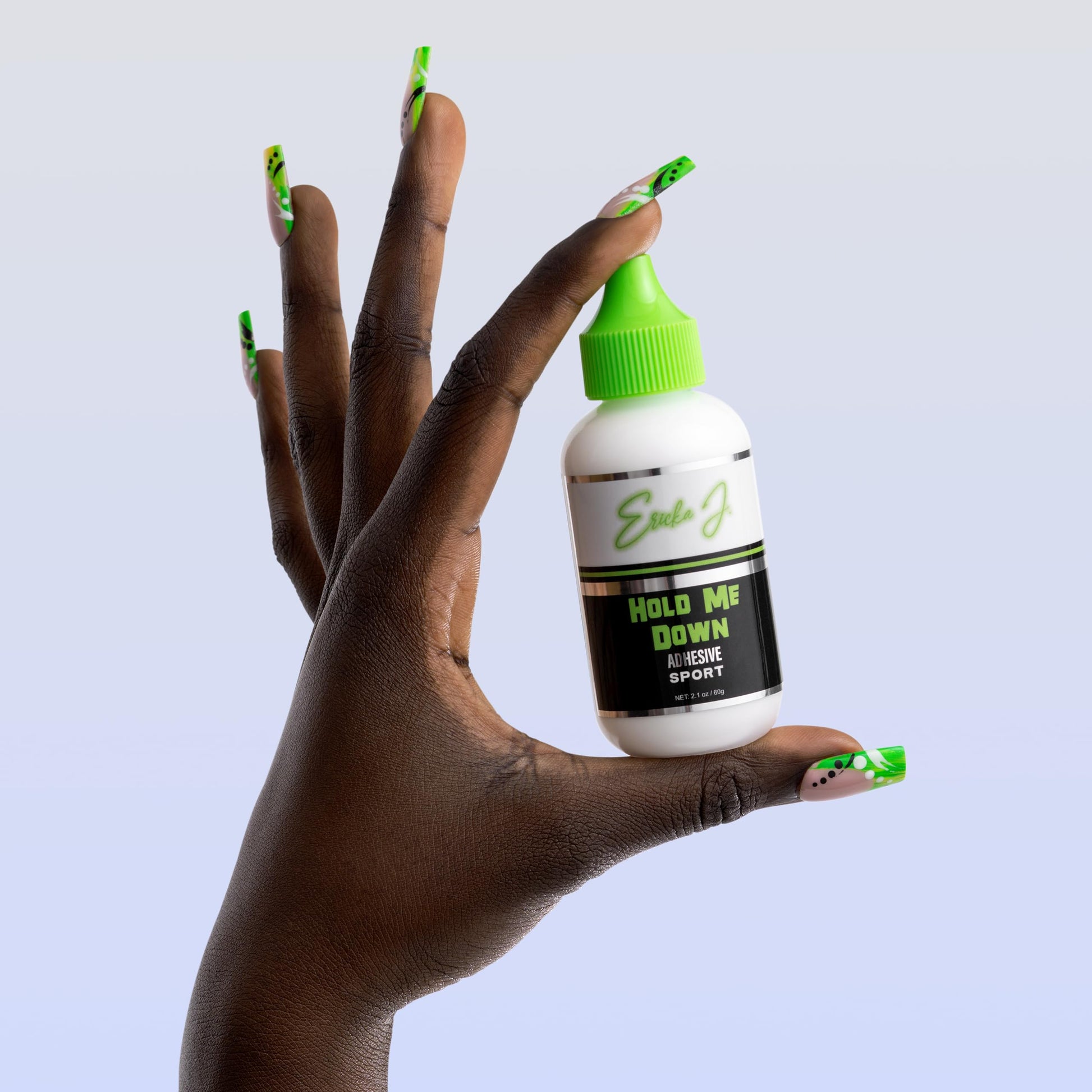 Ericka J Hold Me Down clear liquid bonding adhesive for seamless hair extension installs