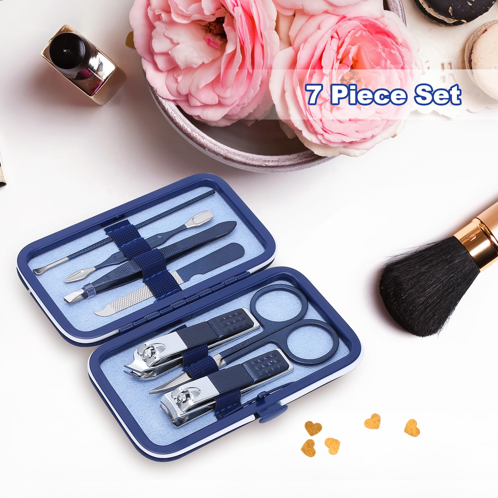 Stainless steel nail clipper and scissors for manicure