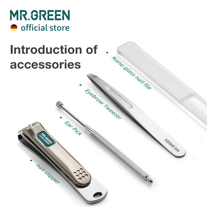 Top view of Mr. Green portable travel grooming set