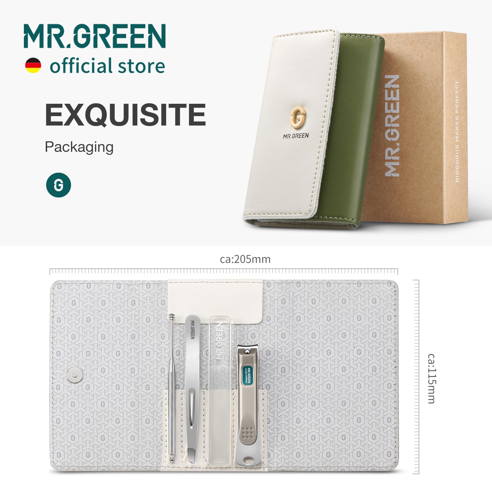 Mr. Green nail care tool collection in fashion case