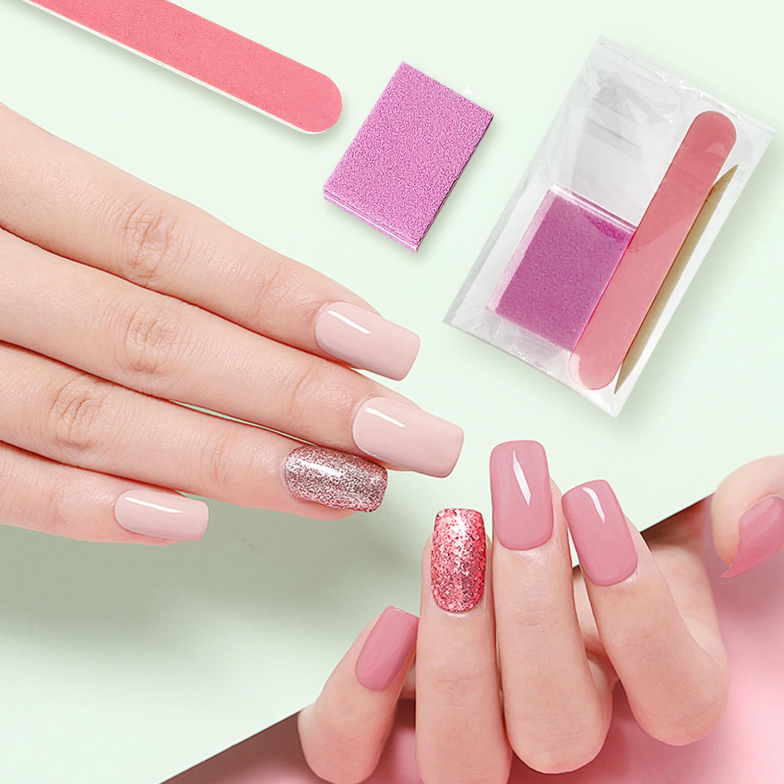 Top view of Hozziii manicure kit contents for salon or home
