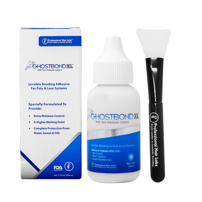 Non toxic non stringy wig bonding adhesive set for poly and lace systems