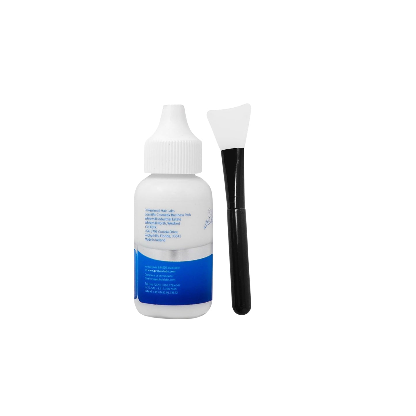 Sweat resistant hair system glue applied with soft tip silicone spreader tool