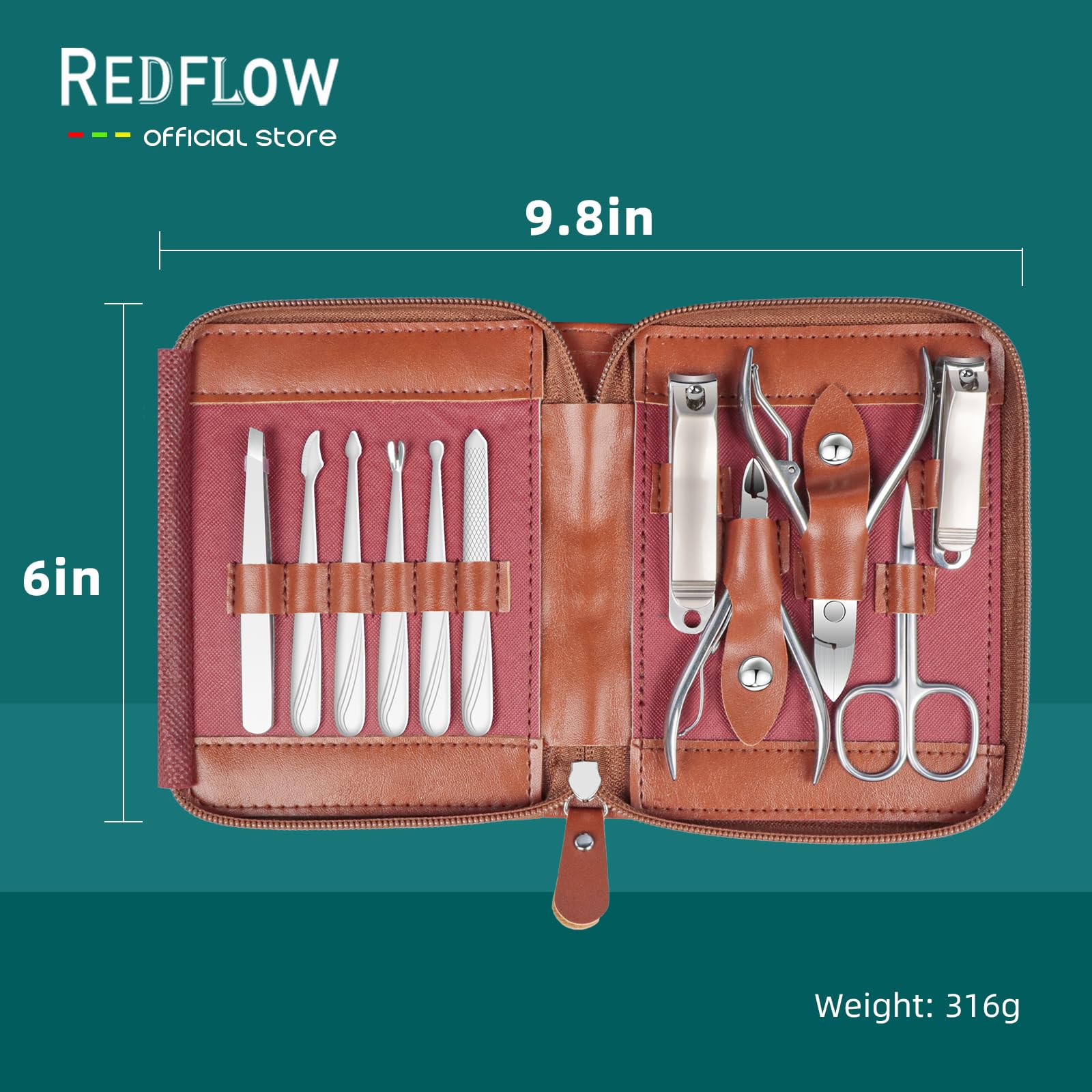 Redflow professional stainless steel nail grooming tools