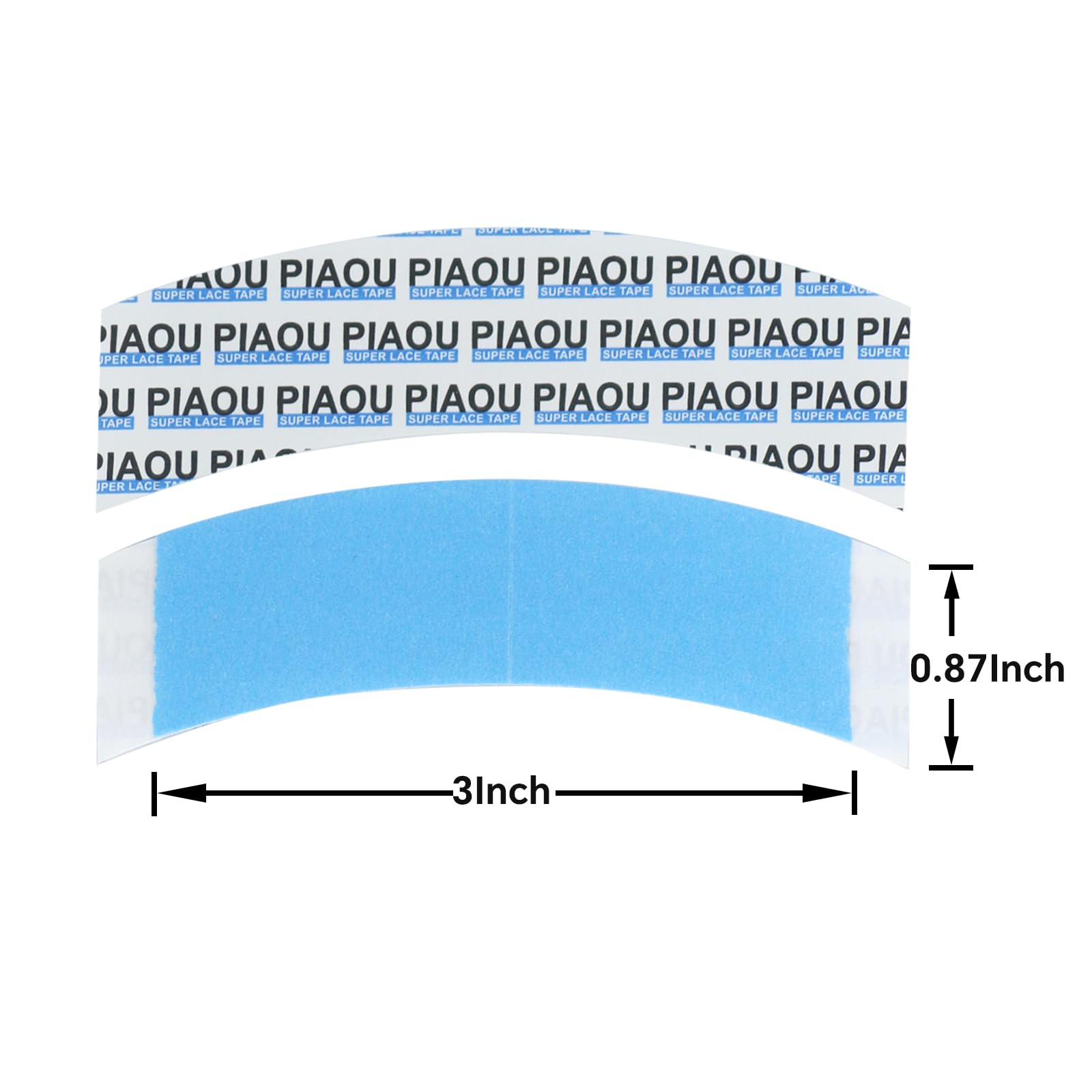 Piaou waterproof lace front tape strips applied on a hairpiece base