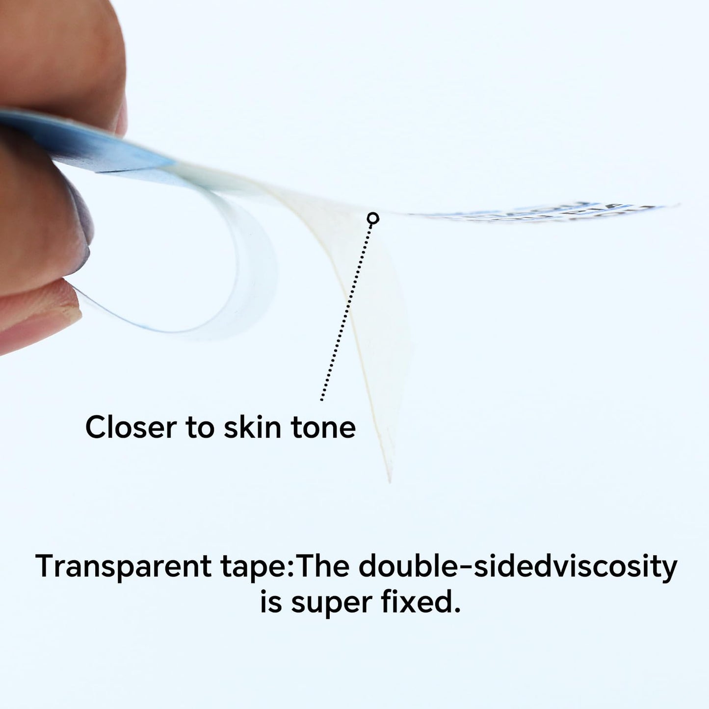 Piaou strong hold toupee tape strips being peeled for application