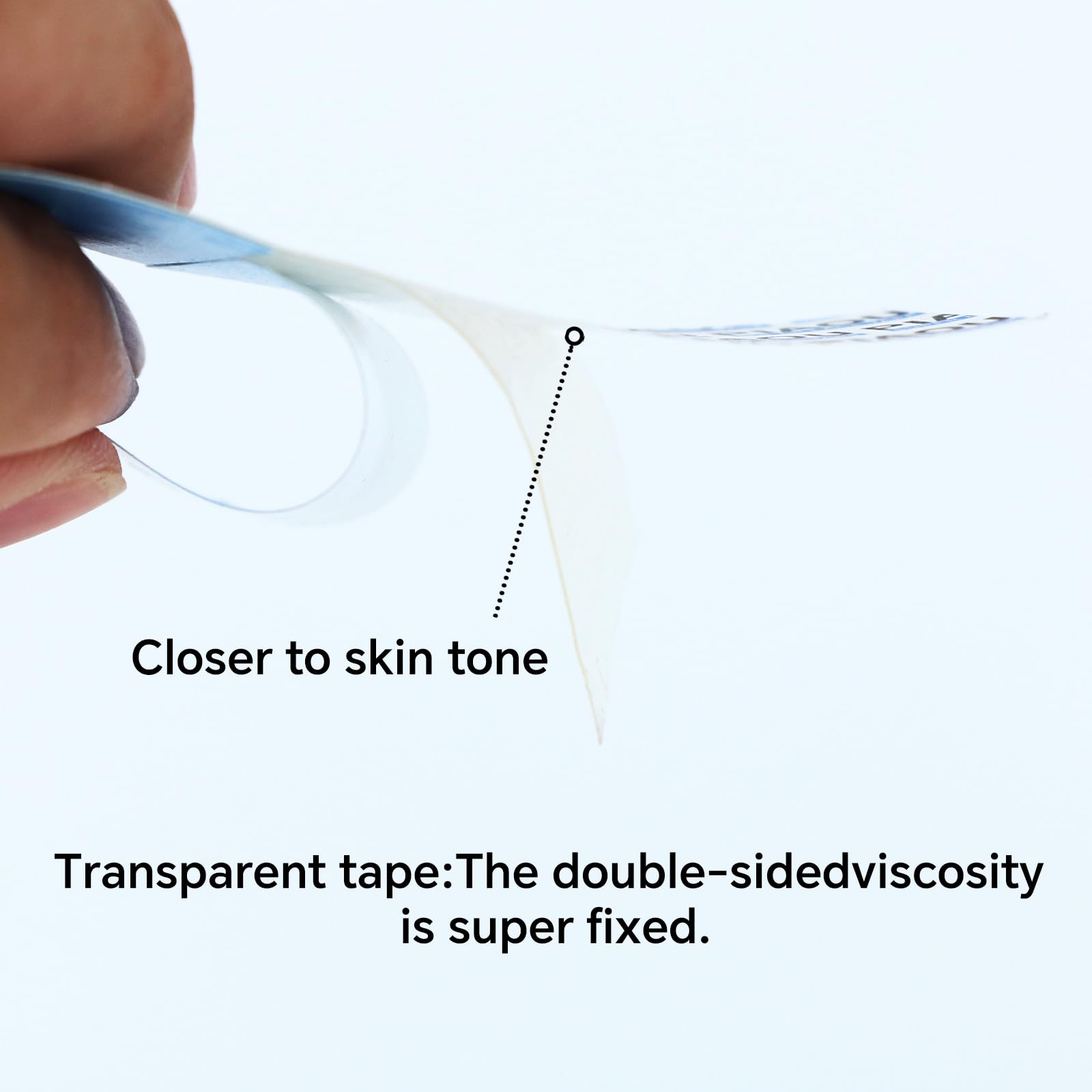 Piaou strong hold toupee tape strips being peeled for application