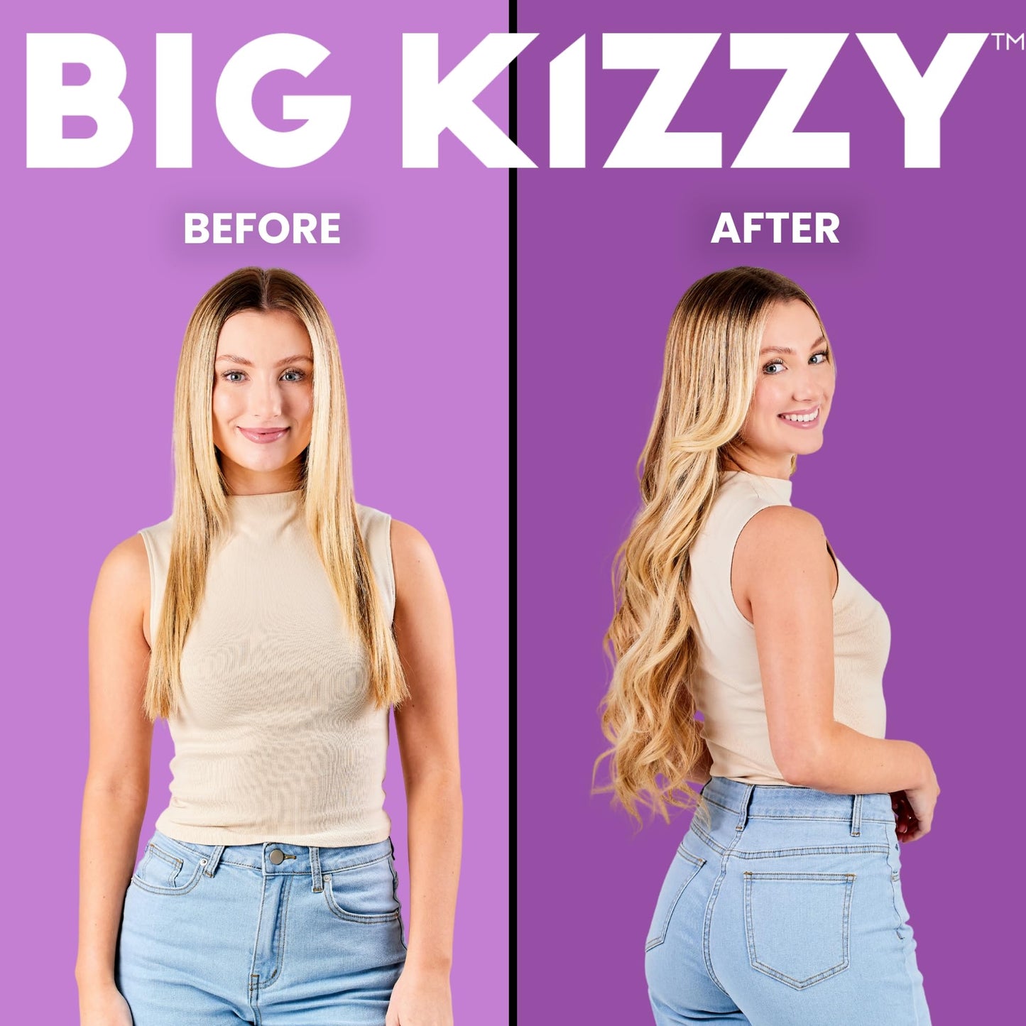 Big Kizzy extra hold tape roll displaying the six yards length specification text on the label.